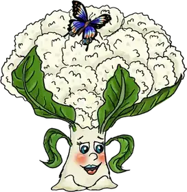 Cathy Cauliflower, an original Pauli Broccoli character