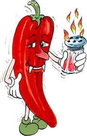 Chantico Chili Pepper, an original Pauli Broccoli character