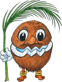 Chief Coconut, an original Pauli Broccoli character