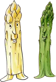 Hans Asparagus, an original Pauli Broccoli character