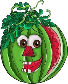 Kadin Watermelon, an original Pauli Broccoli character