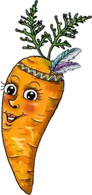 Pamela Carrot, an original Pauli Broccoli character