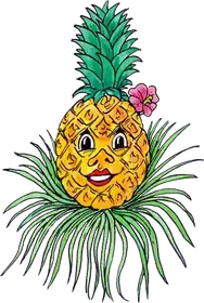 Patti Pineapple, an original Pauli Broccoli character