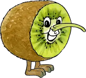 Piripi Kiwi, an original Pauli Broccoli character